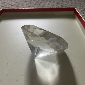 Clear Crystal Diamond Paperweight